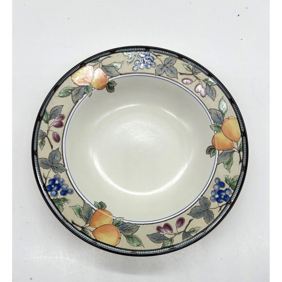 Mikasa Garden Harvest Intaglio CAC29 Soup Bowl 9 3/8" Pears Grapes Fruit - Picture 1 of 9